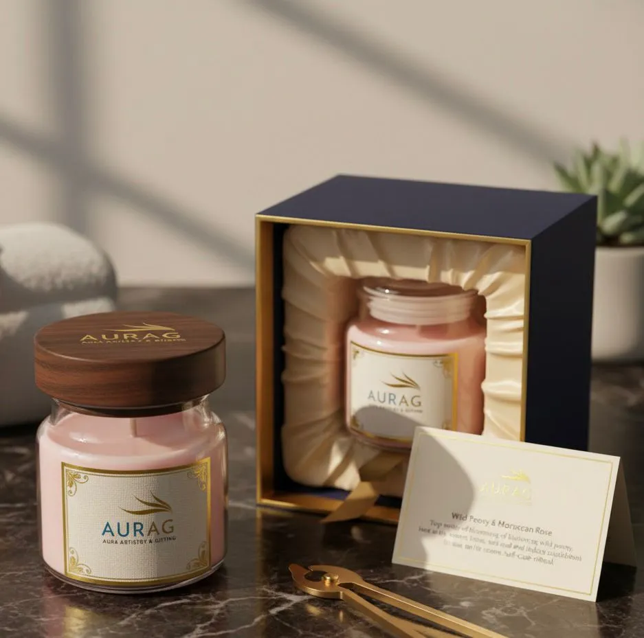 Rose Fragrance Glass Jar Candle